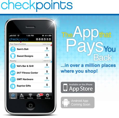 CheckPoints mobile app rewards