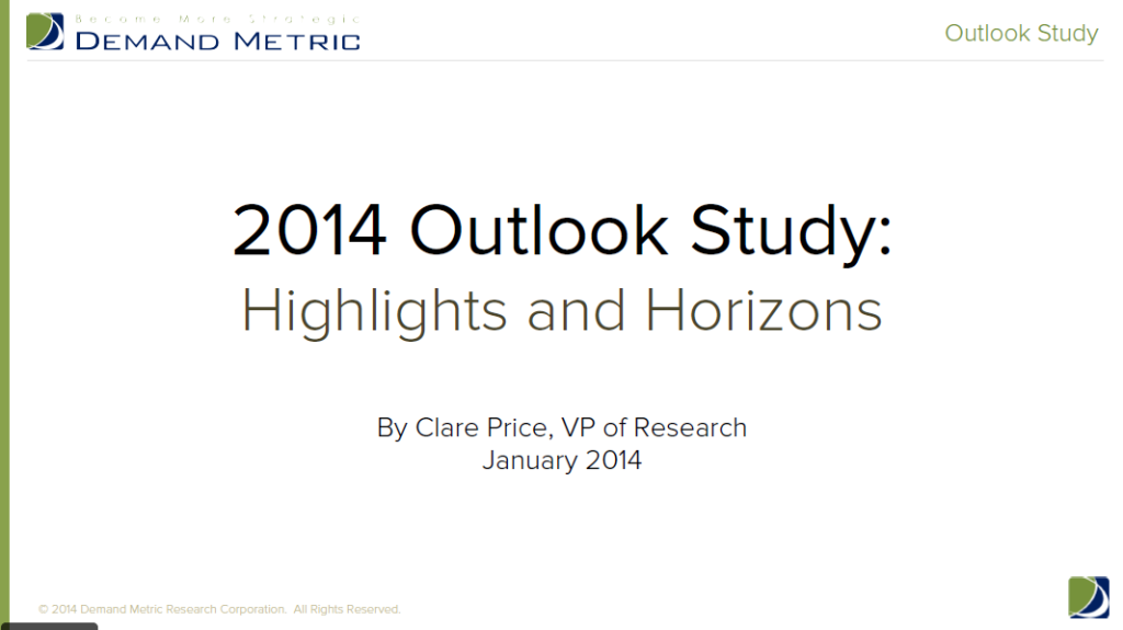 2014 outlook study from Demand Metric