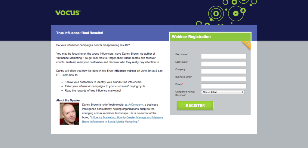 Vocus webinar influence marketing